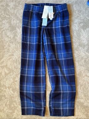Cat & Jack Blue Plaid Kids Pajama Bottoms